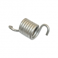 White zinc twisting tension spring